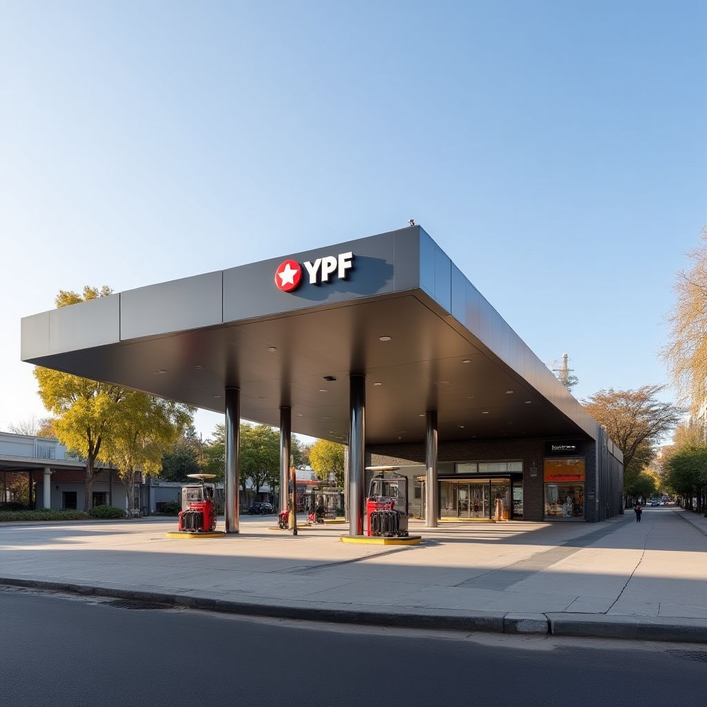 Estación YPF urbana en Buenos Aires