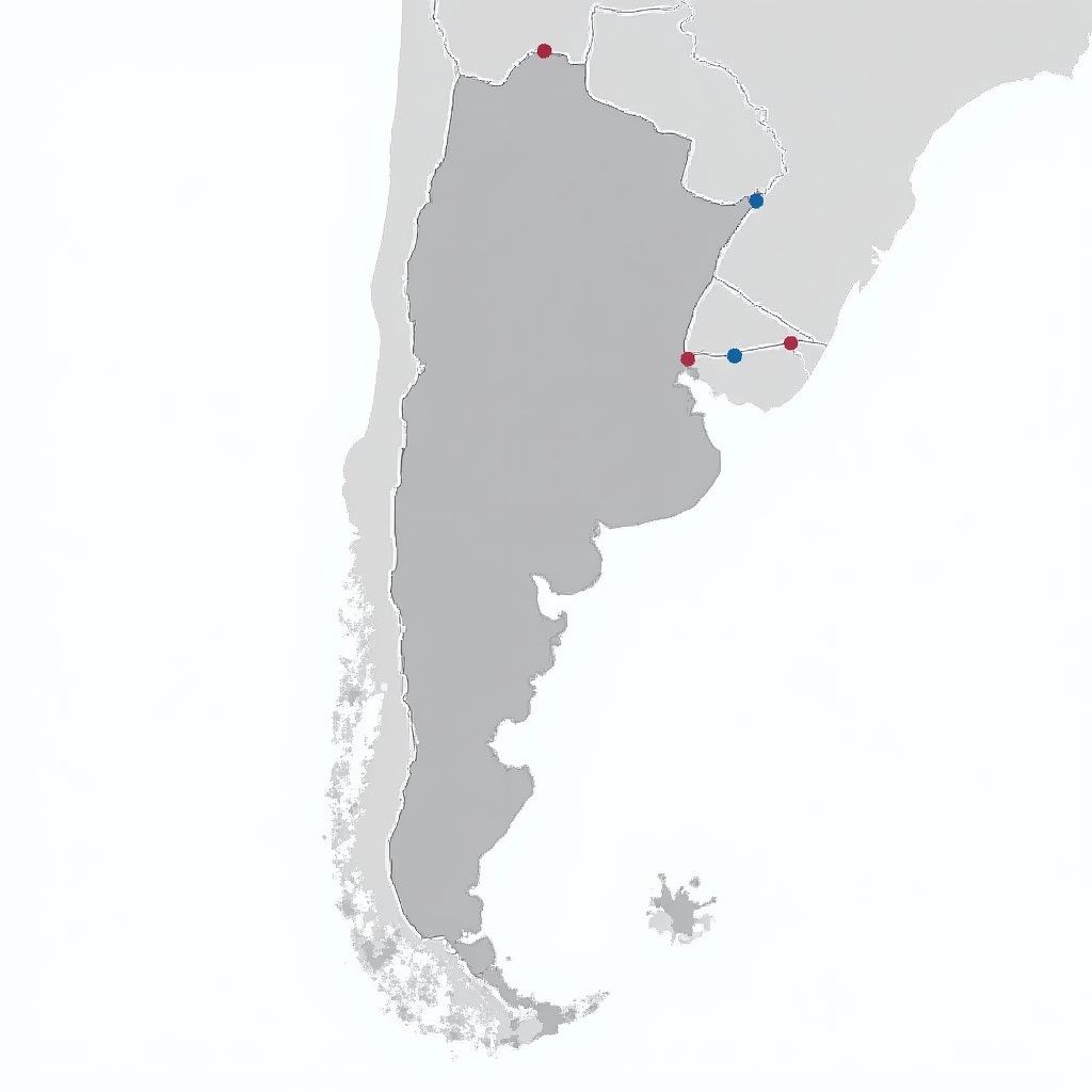 Mapa de estaciones YPF en Argentina